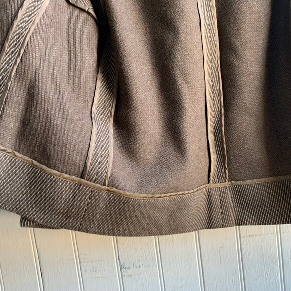 Akris Punto Beige Brown Cream Diagonal Stripe One Button Blazer Jacket - Wool  8 - Picture 14 of 16